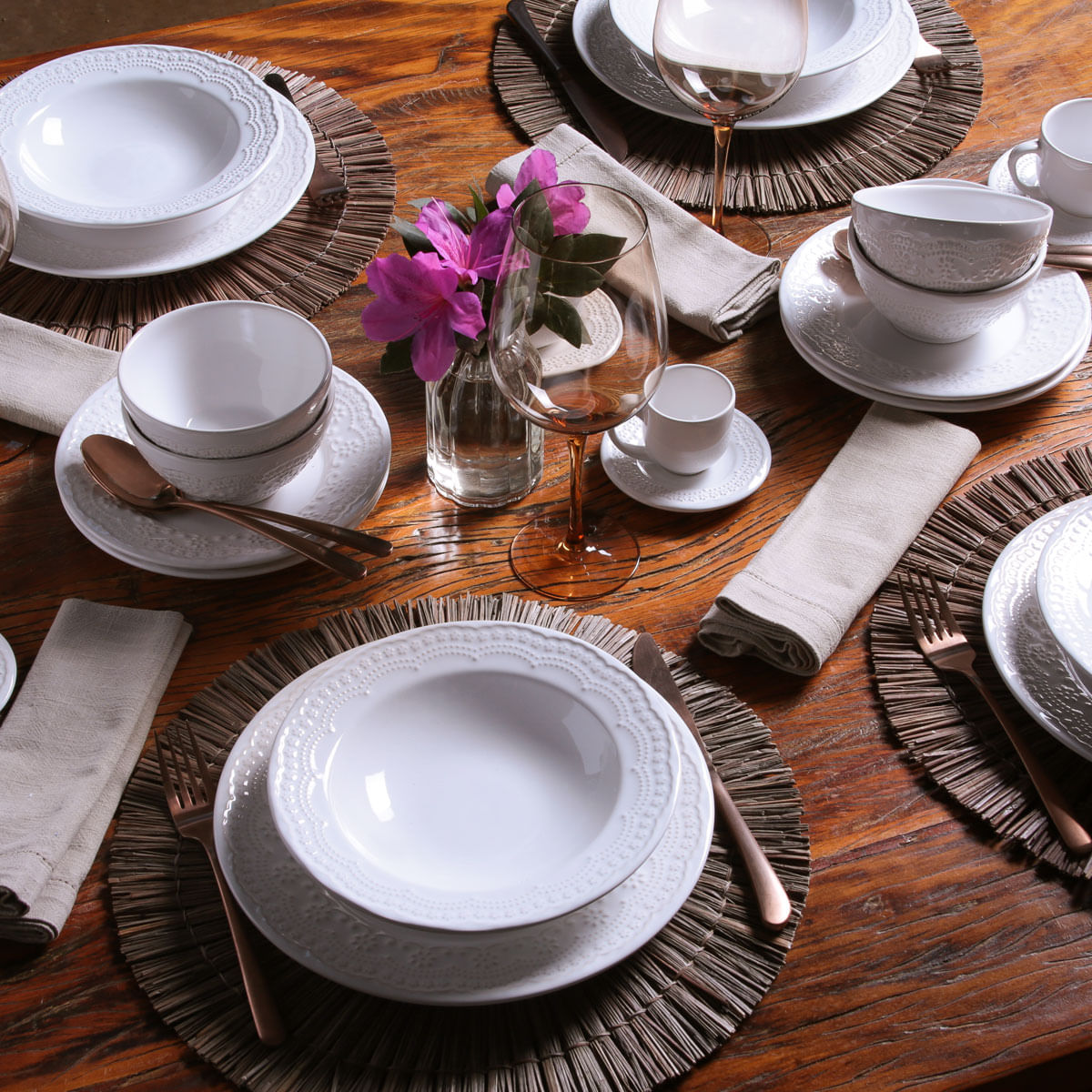 dinnerware set 42 pcs madeleine white