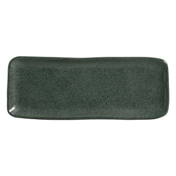 RECTANGULAR PLATTER MEDIUM ORGANIC STONEWARE 12,99X5,11in GREENERY ...